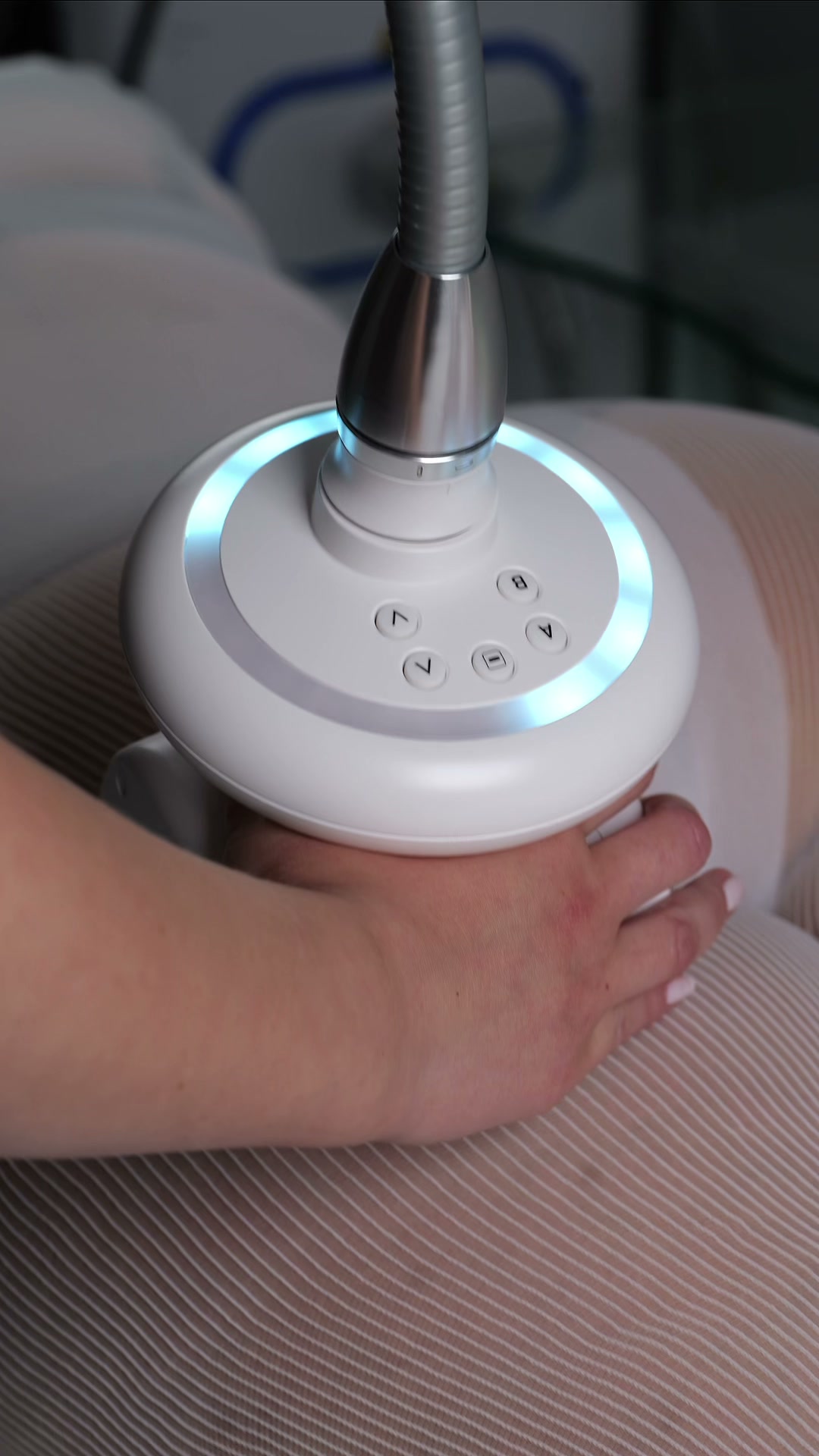 Nahaufnahme des LPG-Geräts mit blauem LED-Ring